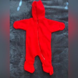 Vintage red hoodie for babies 3-6 mth
